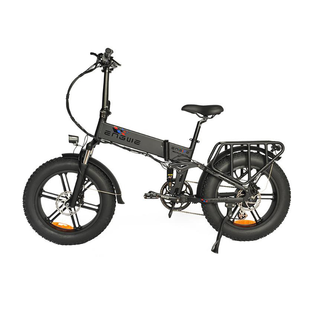 ENGWE Pro 750W 20" x 4.0 inch Fat Tire Electric Folding Bicycle Mountain Beach Snow Bike Aluminum Alloy Frame 8 Speed Gear E-Bike with Removable 48V 12.8A LG Battery Hydraulic Disc Brakes Max Speed 45km/h - Space Gray