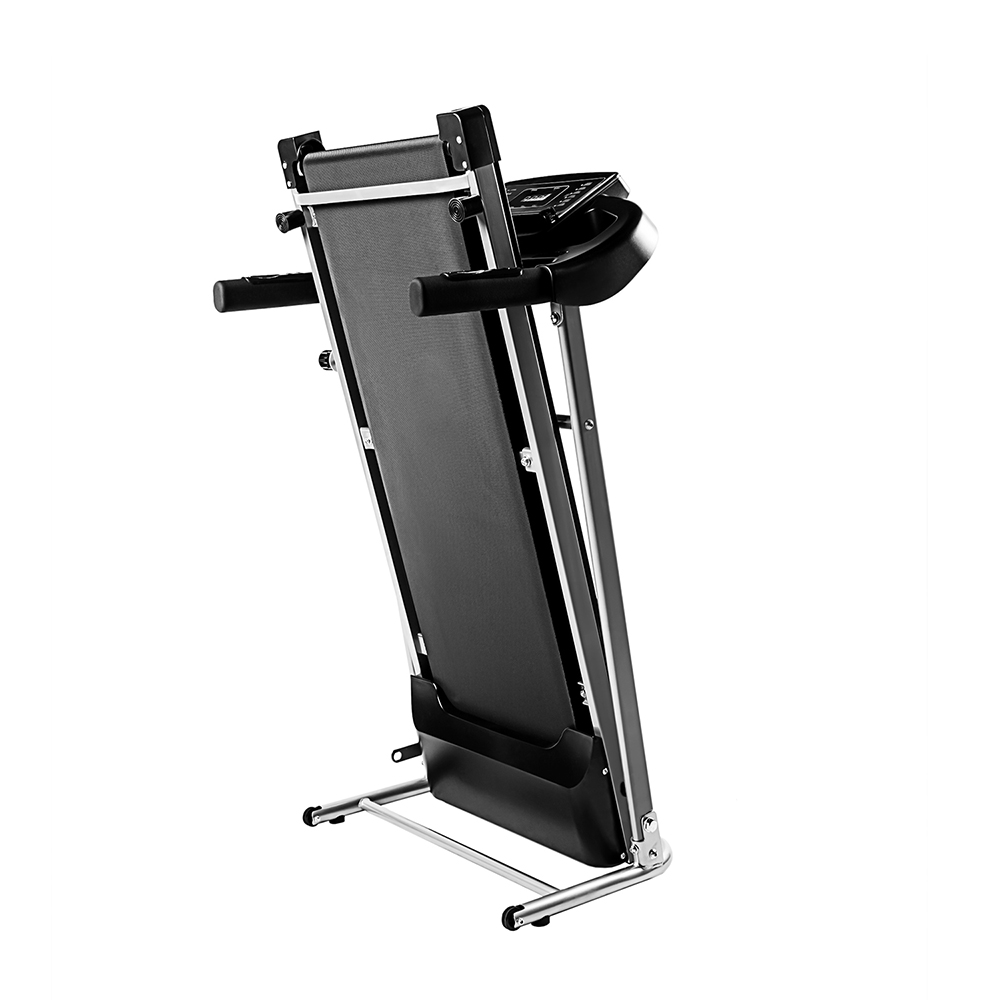 Folding Treadmill, 2.25HP Desktop Electric Treadmill, with LCD Display and Cup Holder, Easy to Assemble, Suitable for Home Office Jogging - Black