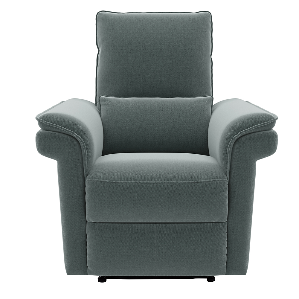 Orisfur Microfiber Upholstered Recliner Solid Wood Frame with Backrests and Armrests for Bedroom, Living Room, Office - Green