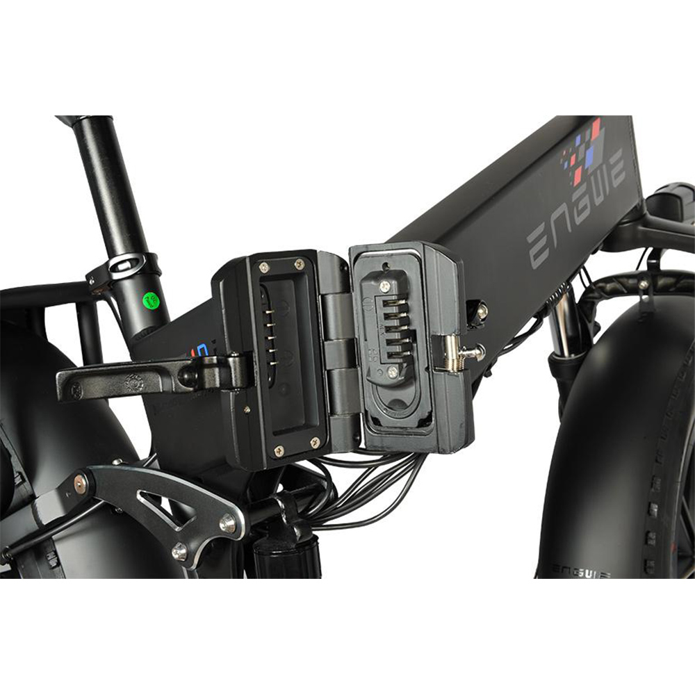 ENGWE Pro 750W 20" x 4.0 inch Fat Tire Electric Folding Bicycle Mountain Beach Snow Bike Aluminum Alloy Frame 8 Speed Gear E-Bike with Removable 48V 12.8A LG Battery Hydraulic Disc Brakes Max Speed 45km/h - Space Gray
