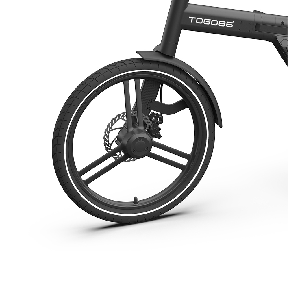 TOGO85 Shaft drive Electric Bike 20 inch Kenda Tire 36V 200W motor 25km/h 6.2Ah Battery up to 35km Range Aluminum Alloy Frame Disk Brake IP65 Black/White