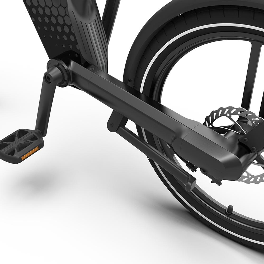 TOGO85 Shaft drive Electric Bike 20 inch Kenda Tire 36V 200W motor 25km/h 6.2Ah Battery up to 35km Range Aluminum Alloy Frame Disk Brake IP65 Black
