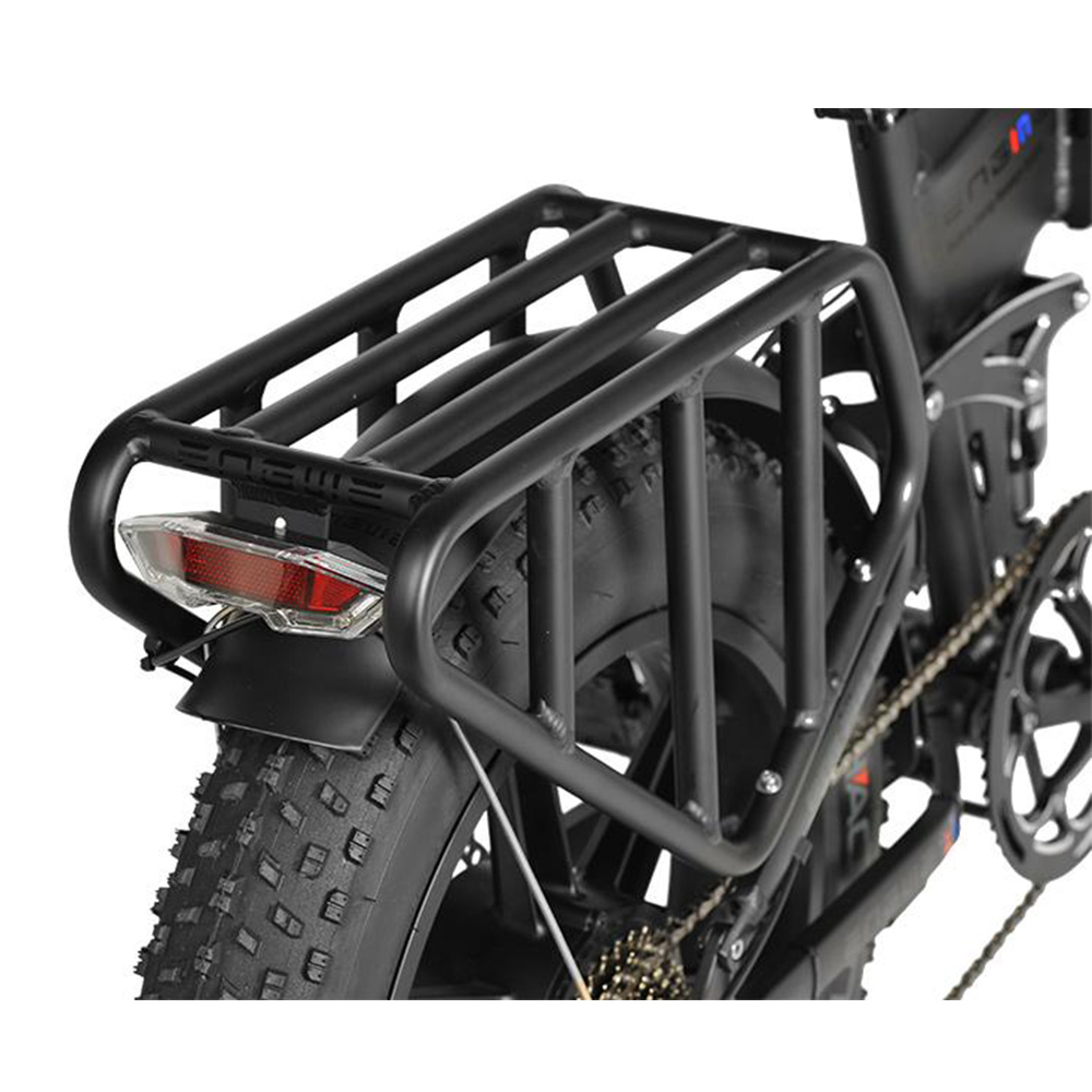 ENGWE Pro 750W 20" x 4.0 inch Fat Tire Electric Folding Bicycle Mountain Beach Snow Bike Aluminum Alloy Frame 8 Speed Gear E-Bike with Removable 48V 12.8A LG Battery Hydraulic Disc Brakes Max Speed 45km/h - Space Gray