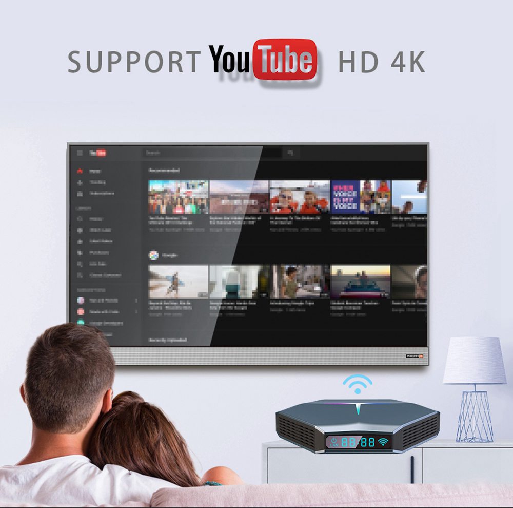 A95X F4 Android 11.0 Amlogic S905X4 4GB/128GB TV BOX RGB Light 2.5G+5G WIFI Bluetooth 4.2 8K HDR