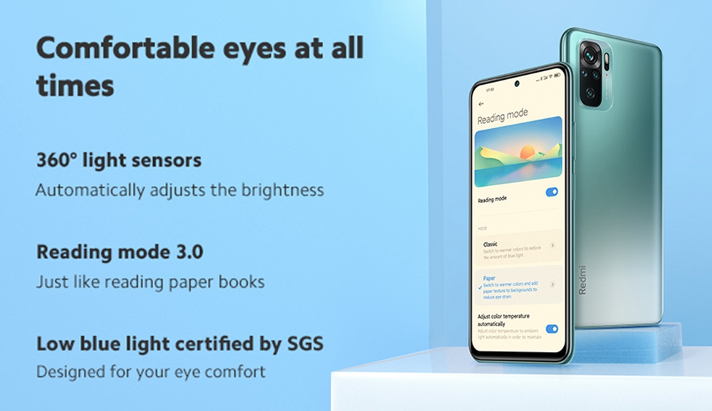 Xiaomi Redmi Note 10 Global Version 6.43" AMOLED Display 4G LTE Smartphone Snapdragon 678 4GB RAM 64GB ROM 48MP Quad Rear Camera MIUI 12 33W Fast Charging - Gray