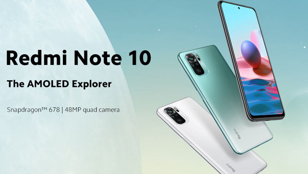 Xiaomi Redmi Note 10 Global Version 6.43" AMOLED Display 4G LTE Smartphone Snapdragon 678 4GB RAM 64GB ROM 48MP Quad Rear Camera MIUI 12 33W Fast Charging - White