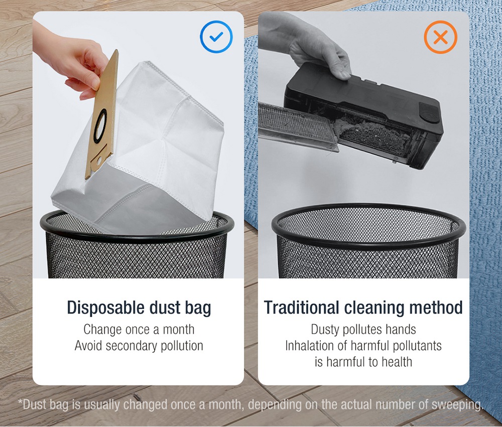 Xiaomi VIOMI Alpha UV Robot Vacuum Cleaner with Intelligent Dust Collector Integrated Sweeping and Mopping 2700Pa Powerful Suction 5200mAh Battery 220 Mins Running Time 250ml Electric Water Tank Mijia APP Control for Pets Hair, Carpets and Hard Floor - Black