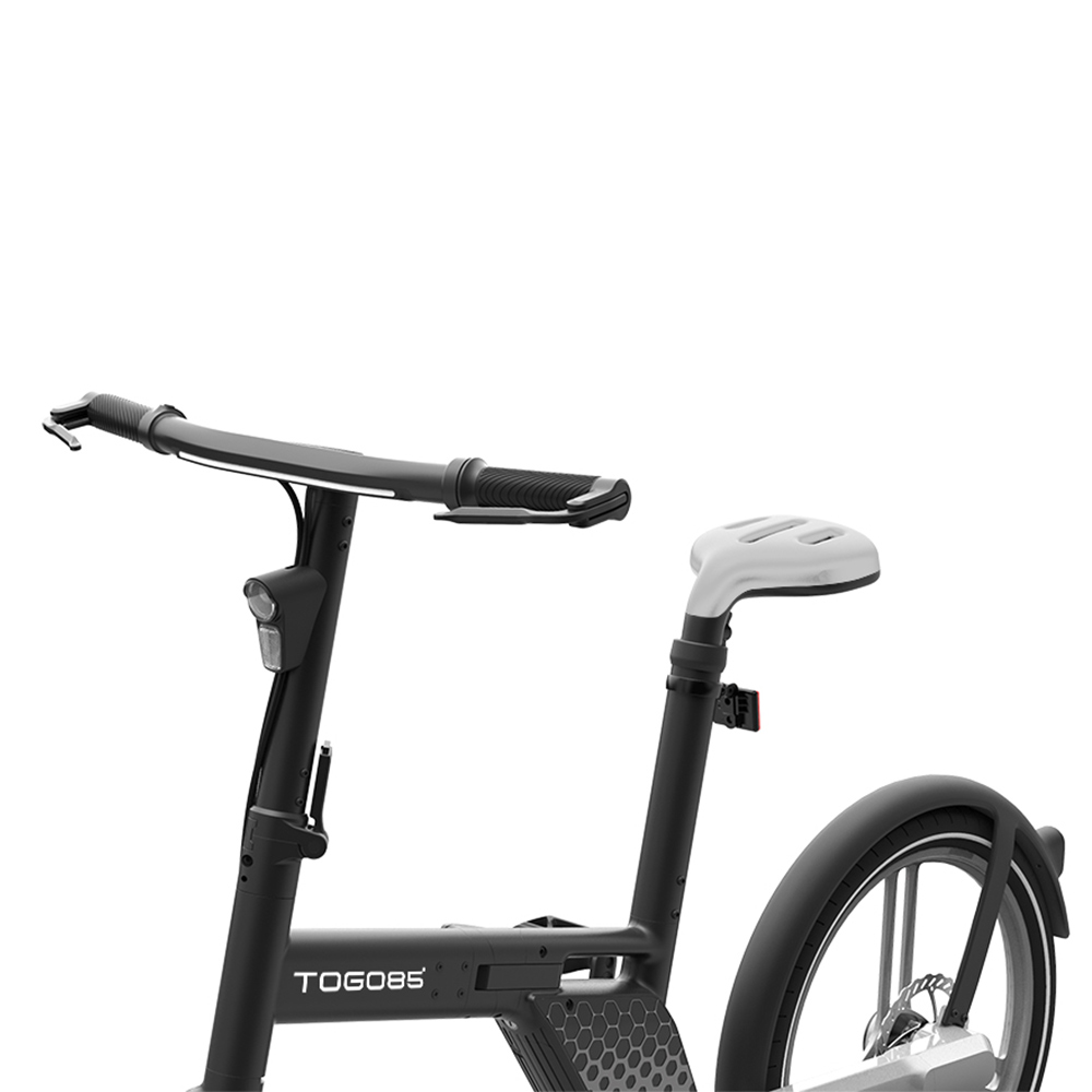TOGO85 Shaft drive Electric Bike 20 inch Kenda Tire 36V 200W motor 25km/h 6.2Ah Battery up to 35km Range Aluminum Alloy Frame Disk Brake IP65 Black/White