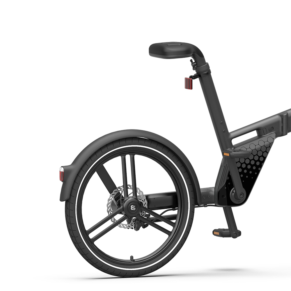 TOGO85 Shaft drive Electric Bike 20 inch Kenda Tire 36V 200W motor 25km/h 6.2Ah Battery up to 35km Range Aluminum Alloy Frame Disk Brake IP65 Black