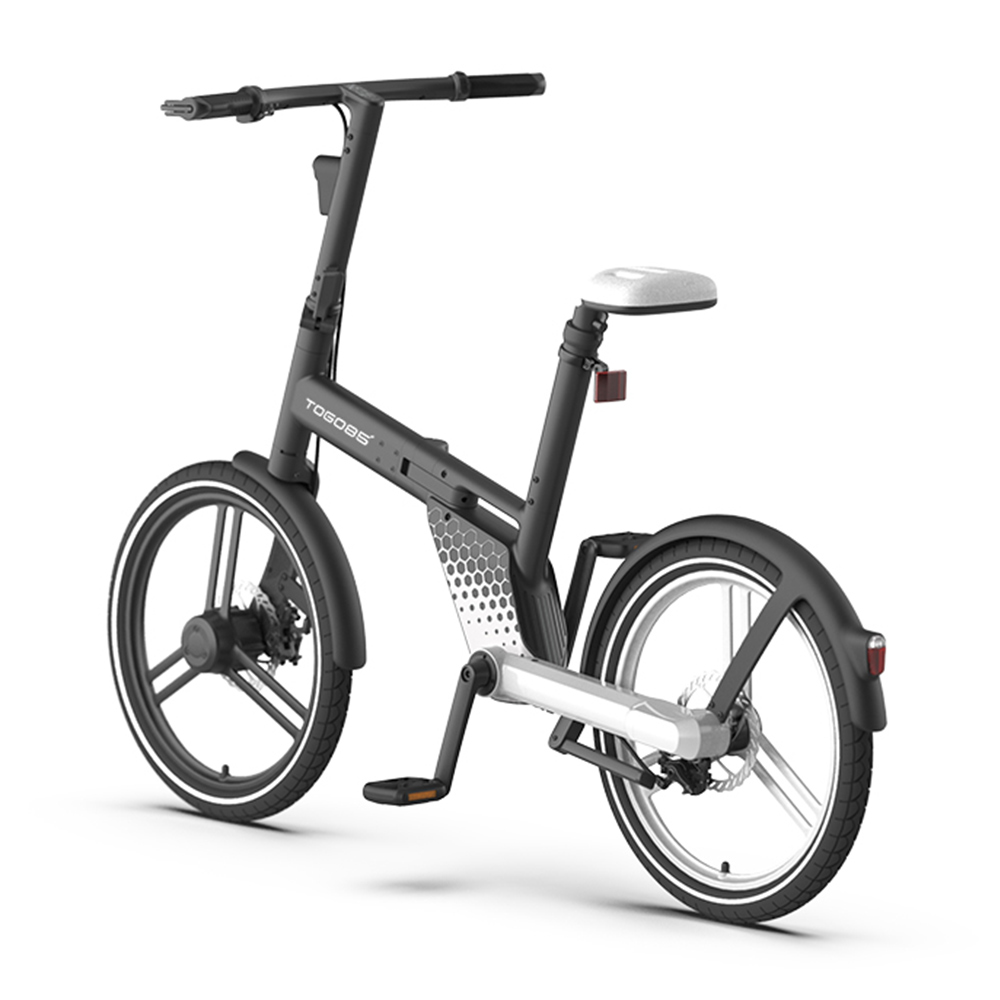 TOGO85 Shaft drive Electric Bike 20 inch Kenda Tire 36V 200W motor 25km/h 6.2Ah Battery up to 35km Range Aluminum Alloy Frame Disk Brake IP65 Black/White