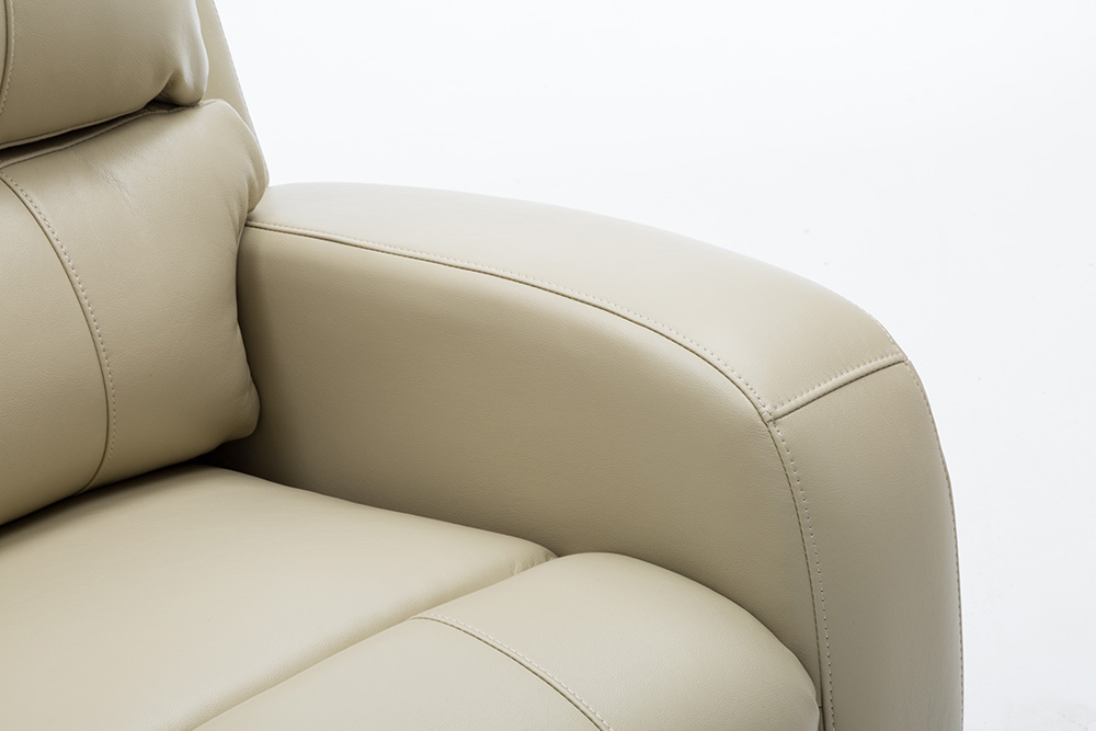 Art Life PU Leather Electric Recliner with USB Charge Port, for Living Room, Bedroom, Office, Apartment - White