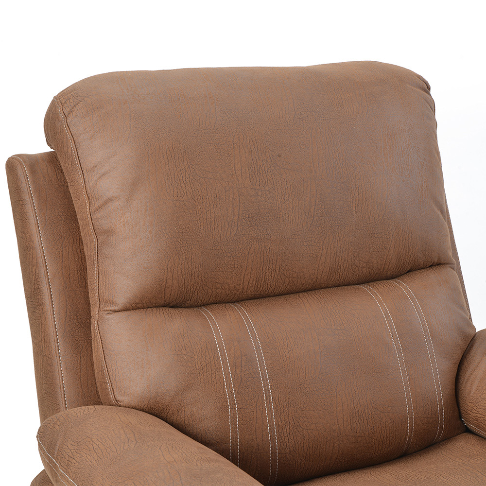 Orisfur PU Leather Recliner with Modern Padded Armrests and Backrest, for Living Room, Office, Apartment, Home Theatre - Light Brown