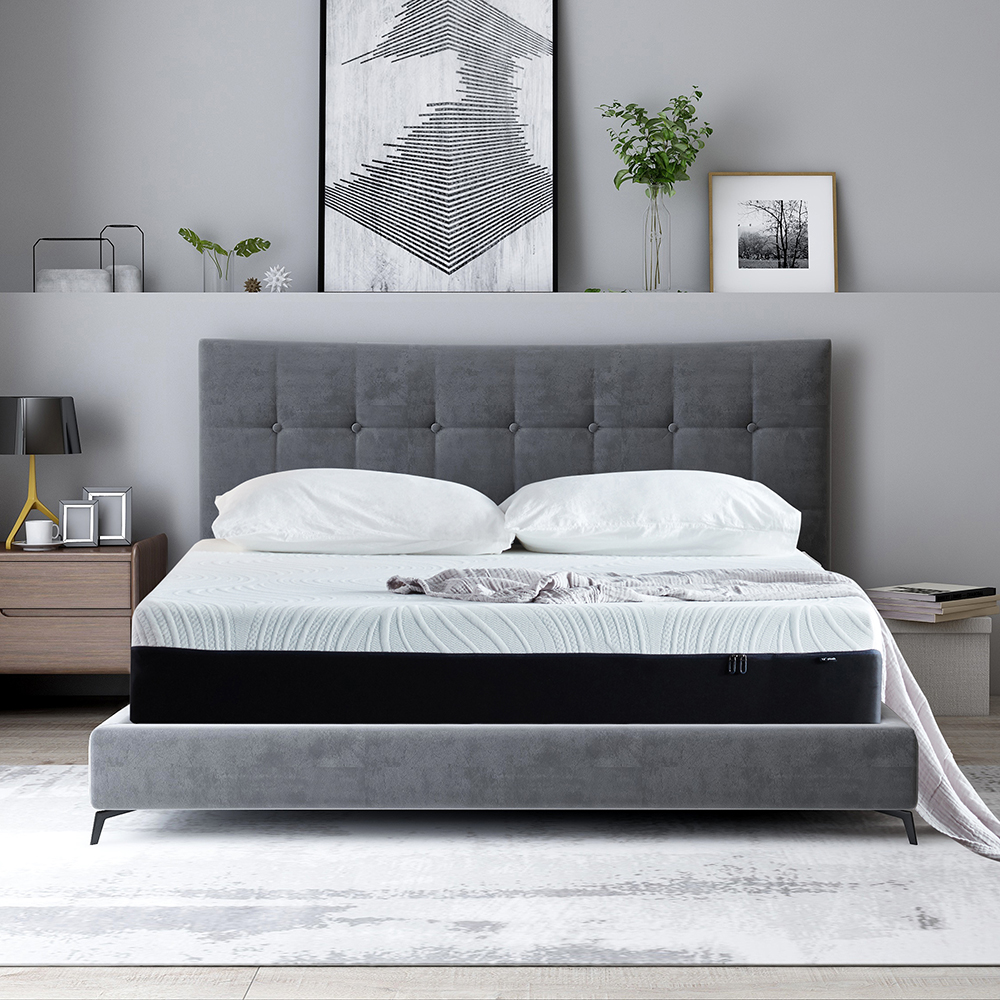 10 Inch Gel Memory Foam Mattress, Moisture-proof and Breathable, Relieve Pressure Points - Queen Size (Only Mattress)