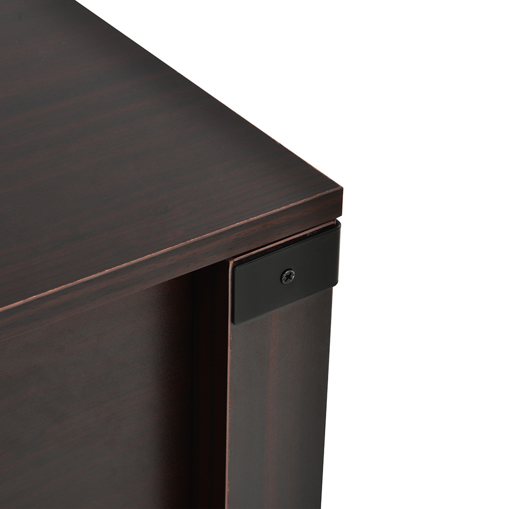 U-STYLE Wooden Lift Coffee Table with Storage Drawer, and Open Shelf, for Kitchen, Restaurant, Office, Living Room, Cafe - Cherry