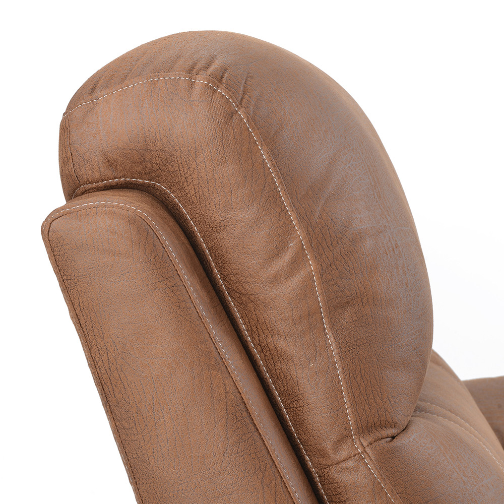 Orisfur PU Leather Recliner with Modern Padded Armrests and Backrest, for Living Room, Office, Apartment, Home Theatre - Light Brown