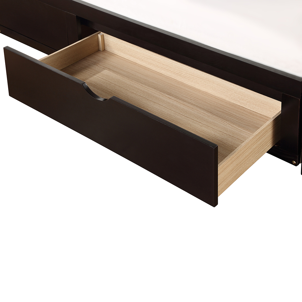 78.2" Twin Size Wooden Daybed with Trundle Bed and 2 Storage Drawers, No Need for Spring Box, for Living Room, Bedroom, Office, Apartment - Espresso