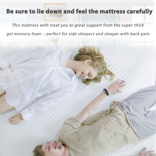 12-Inch Gel Memory Foam Mattress, Moisture-proof and Breathable, Relieve Pressure Points - Queen Size (Only Mattress)