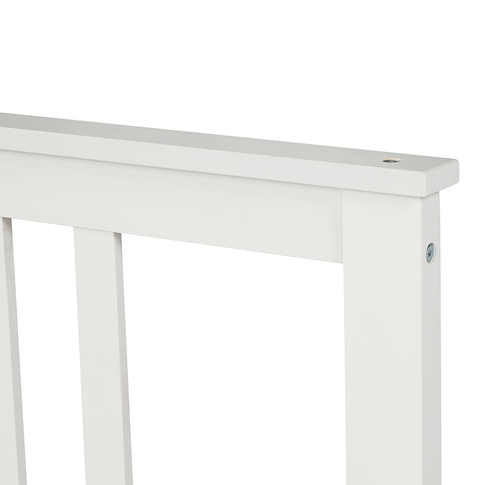 Full Size Wooden Platform Bed Frame with Headboard, Footboard, and Wooden Slats Support, No Spring Box Required (Frame Only) - White