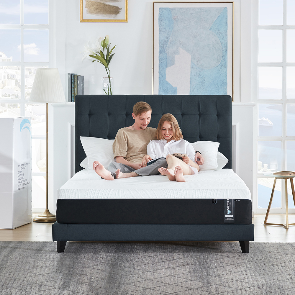 10 Inch Gel Memory Foam Mattress, Moisture-proof and Breathable, Relieve Pressure Points - Queen Size (Only Mattress)