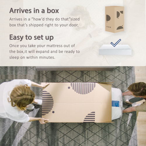 12-Inch Gel Memory Foam Mattress, Moisture-proof and Breathable, Relieve Pressure Points - Queen Size (Only Mattress)