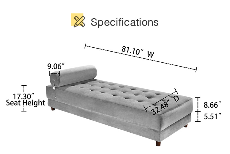 Eva Twin Size Nordic Light Luxury Style Wooden Daybed with Headrest, No Need for Spring Box, for Living Room, Bedroom, Office, Apartment - Blue