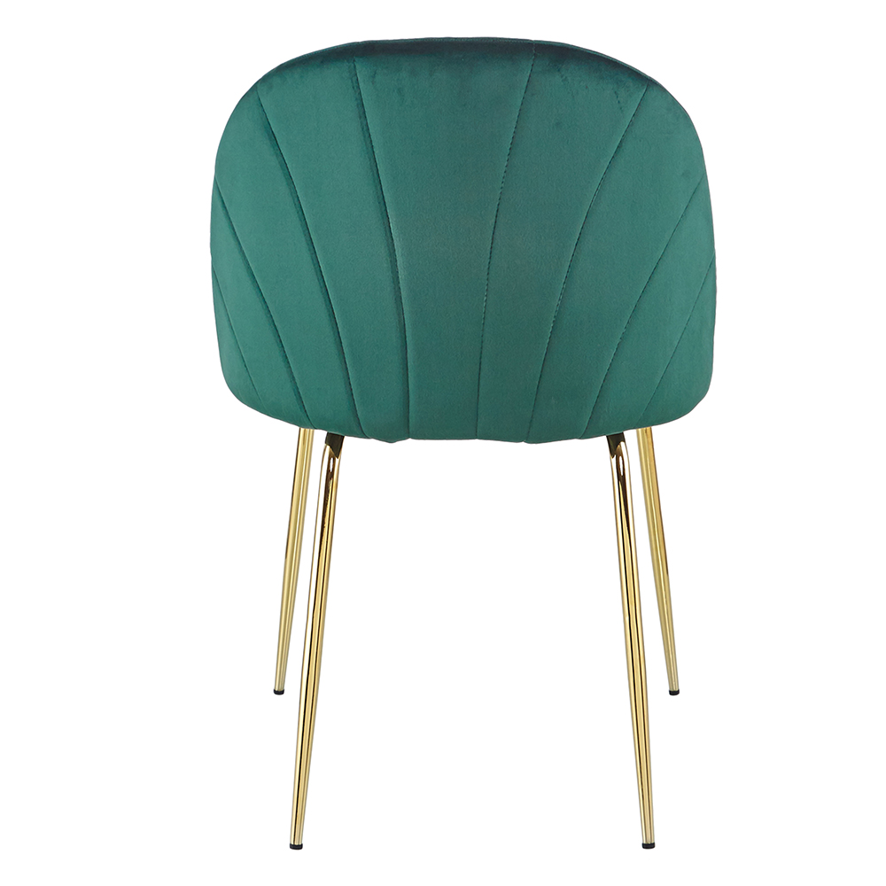 5 Pieces Dining Set, Includes 1 MDF Table and 4 Velvet Chairs, for Kitchen, Living Room, Cafe, Reception Room - Green
