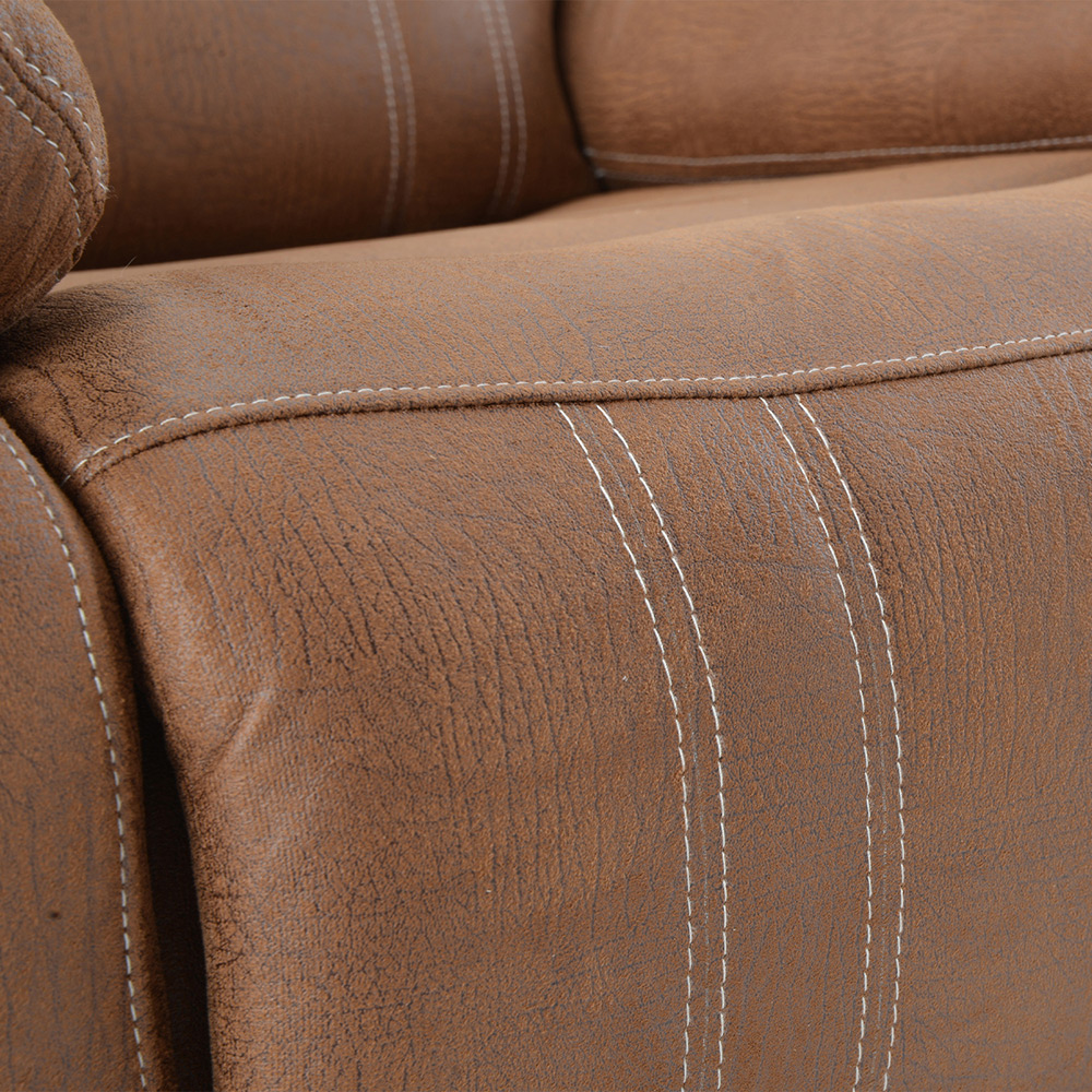 Orisfur PU Leather Recliner with Modern Padded Armrests and Backrest, for Living Room, Office, Apartment, Home Theatre - Light Brown