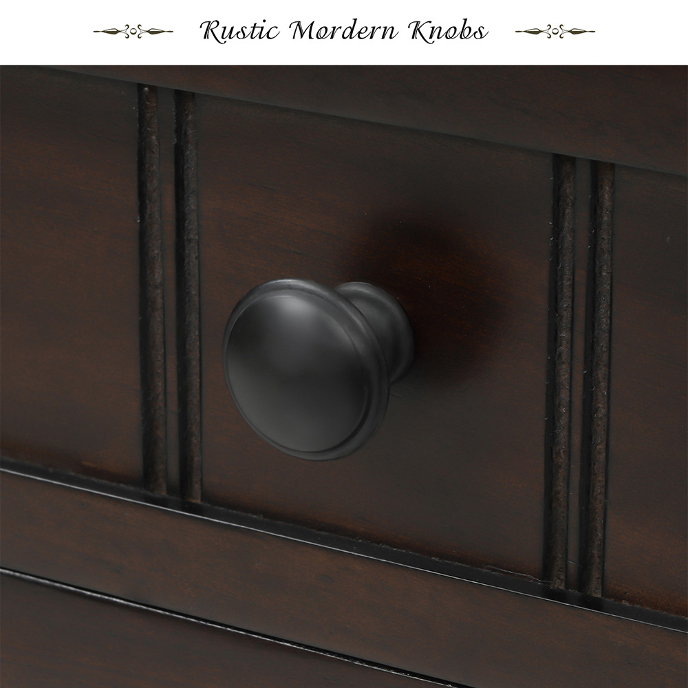 TREXM 23" Wooden Console Table with 3 Storage Drawers and Bottom Shelf, for Entrance, Hallway, Dining Room, Kitchen - Espresso