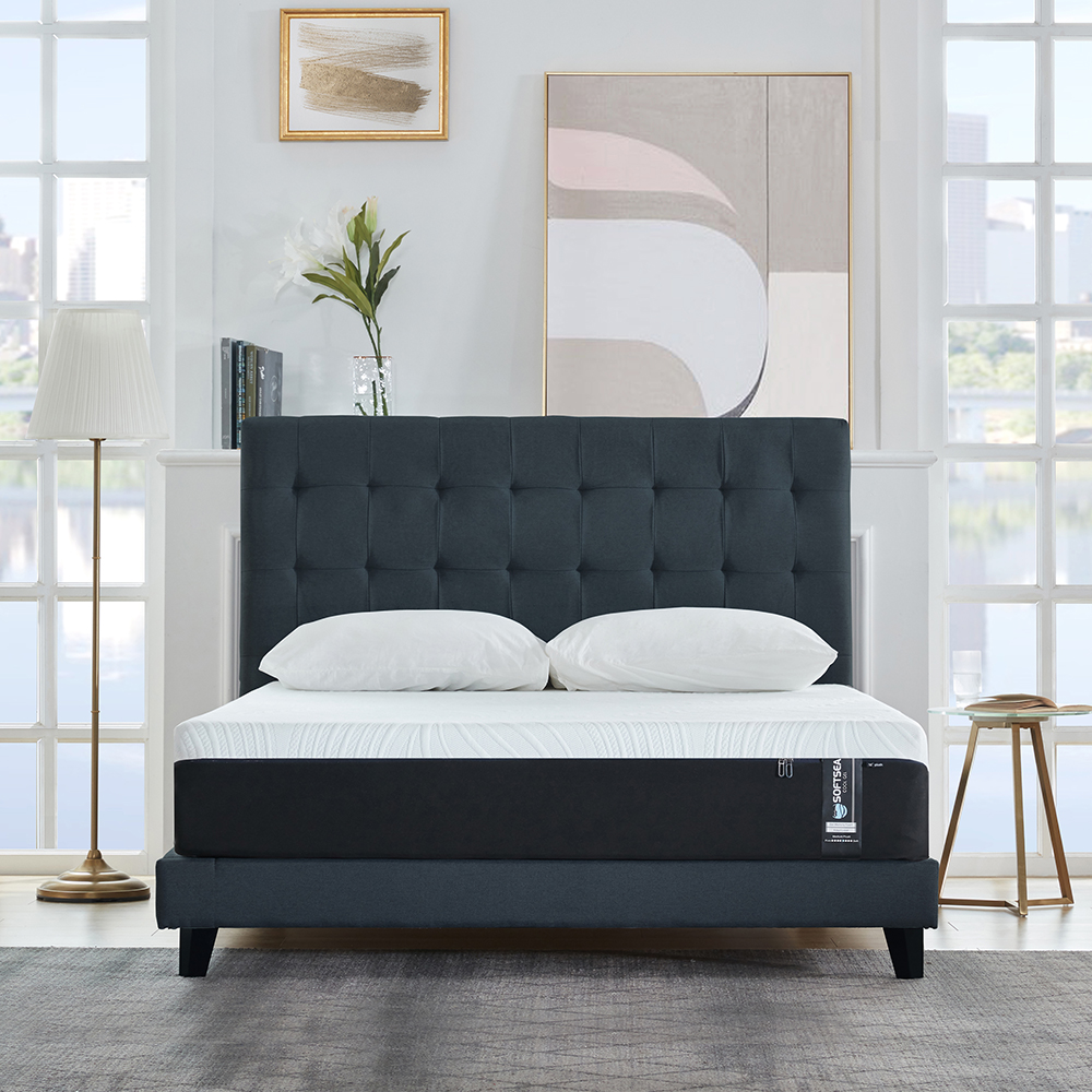 10 Inch Gel Memory Foam Mattress, Moisture-proof and Breathable, Relieve Pressure Points - Queen Size (Only Mattress)