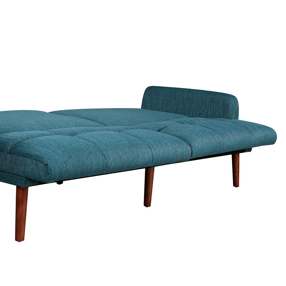 Orisfur 2-Seat Linen Upholstered Sofa Bed with Wooden Frame and Adjustable Backrest, for Living Room, Bedroom, Office, Apartment - Green