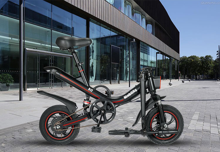NIUBILITY B12 Electric Bicycle Pedal Assist Commuting Bike 7.8Ah Battery 350W Motor 25-30KM Travel mileage 12-inch Wheel 25Km/h Disk Brake Dual suspension - Black