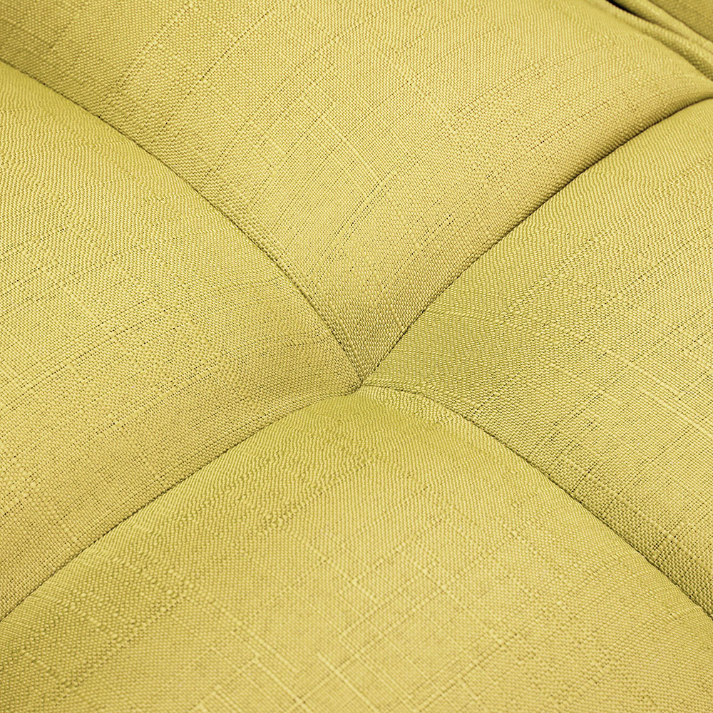 75" 2-Seat Linen Fabric Upholstered Sofa Bed, with Adjustable Backrest and Solid Wood Frame, for Living Room, Bedroom, Office, Apartment - Yellow