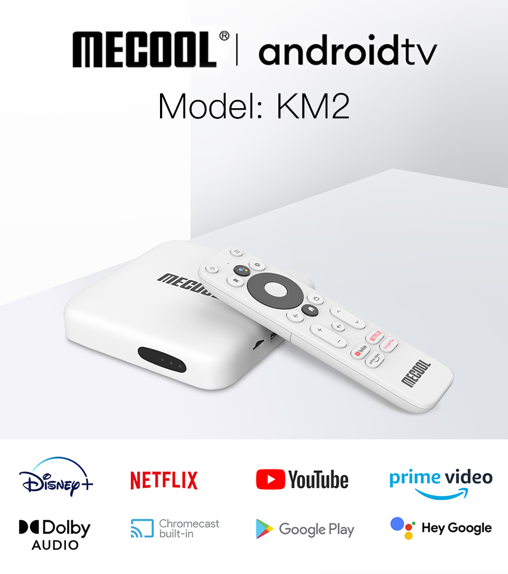 MECOOL KM2 Netflix 4K S905X2 4K TV BOX Android TV Disney+ Dolby Audio Chromecast Prime Video