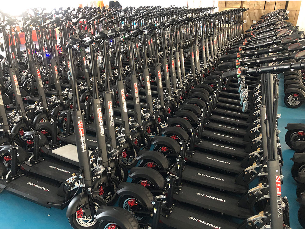 YOUPIN Q02 Folding Electric Scooter 500W Motor 48V/15Ah Battery 10 Inch Tire Containing Seat - Black