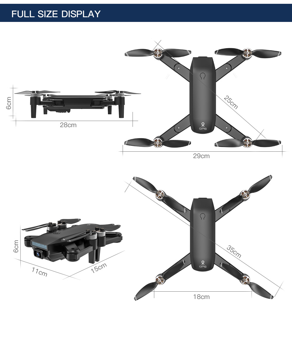 ZLL SG700 MAX 4K Dual Camera GPS 5G WIFI FPV Camera Optical Flow Positioning Brushless RC Drone - One Battery with Bag