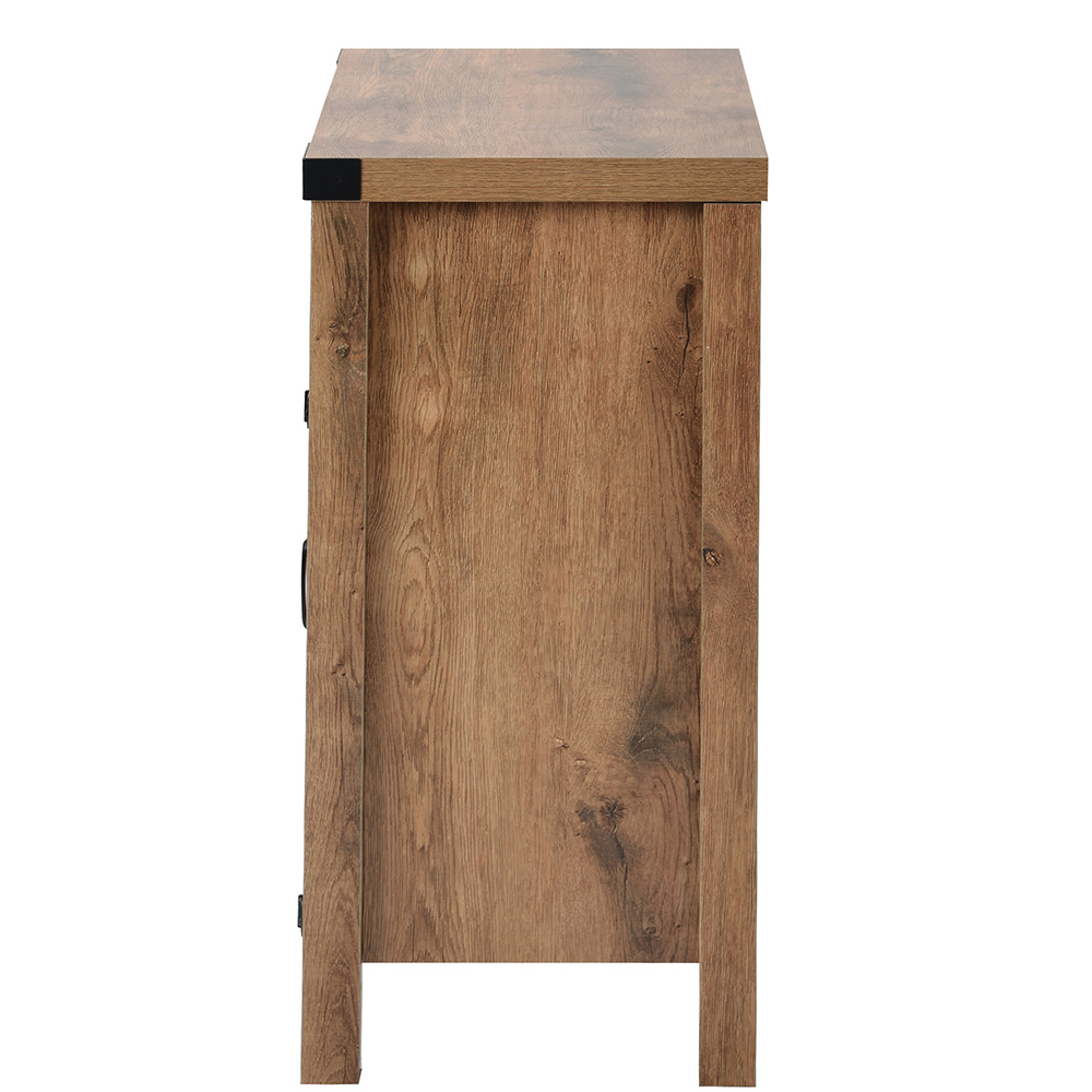 U-STYLE 30" Rustic Style Wooden Console Table with Storage Drawer, and Cabinet, for Entrance, Hallway, Dining Room, Kitchen - Brown