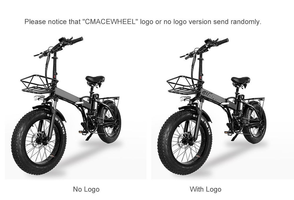 CMACEWHEEL GW20 Folding Electric Moped Bike 20 x 4.0 Fat Tires Five Speeds 750W Motor 15Ah Large Battery Up To 100km Range Max Speed 45km/h Smart Display - Black
