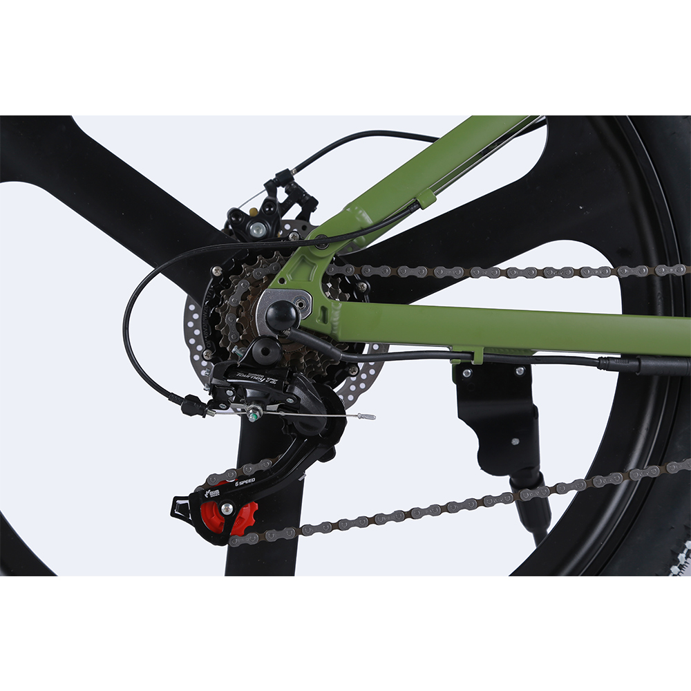 STAREACH A26 Folding Electric Mountain Bike 10Ah Battery 350W Motor 26 Inch Wheels Aluminum Alloy Frame Shimano 21-speed Shifter Max Speed 25km/h 80KM Power-assisted Range Disc Brake MTB - Green
