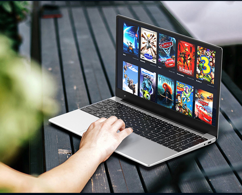 KUU A10 Laptops Intel Celeron J4125 Processor 15.6-inch IPS Screen Office Notebook 8GB RAM 256GB SSD Windows 10 - Black
