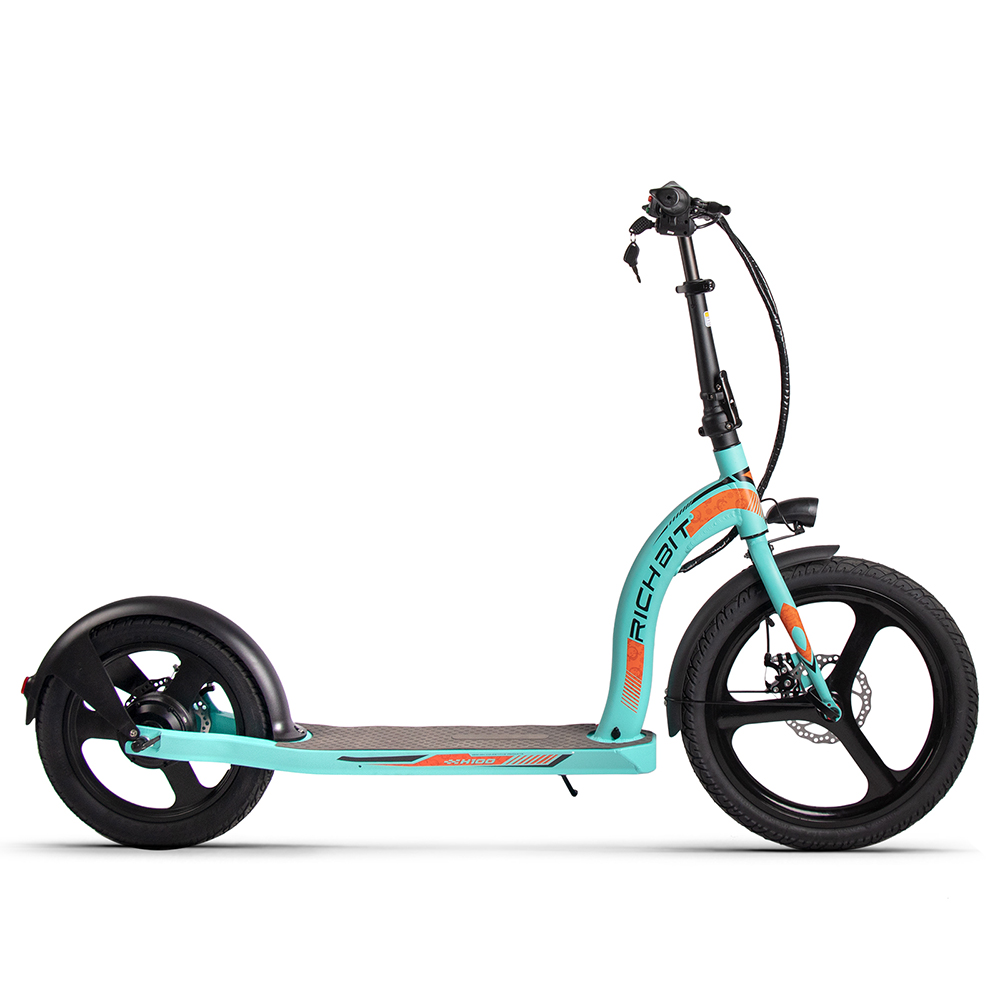 RICH BIT H100 Folding Electric Kick Scooter Scooter 36V*10Ah Battery Front 20inch Rear 16inch Integrated Wheel Alloy aluminum frame 350W Motor - Blue