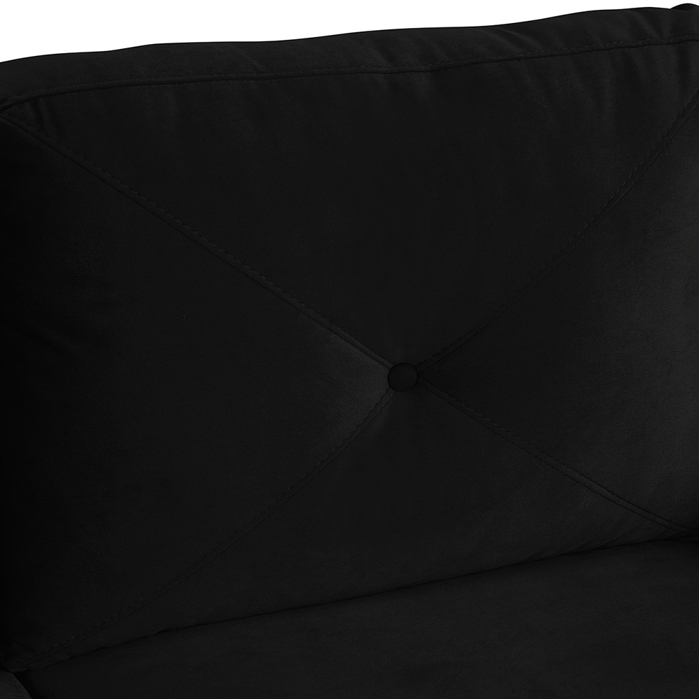 2 Pieces Fabric Upholstered Sofa Set, Including 1 3-seat Sofa, and 1 Loveseat, for Living Room, Bedroom, Office, Apartment - Black