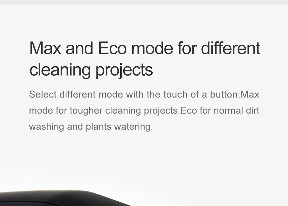 Xiaomi JIMMY JW31 Lightweight Cordless Pressure Washer Self-priming Faucet Long Cleaning Lance Eco Energy Saving Mode Portable Cleaner Global Version - Black