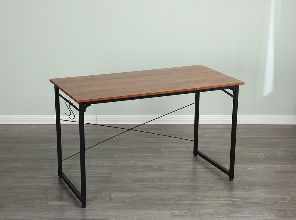 Home Office 40" Computer Desk with Wooden Tabletop and Metal Frame, for Game Room, Office, Study Room - Espresso
