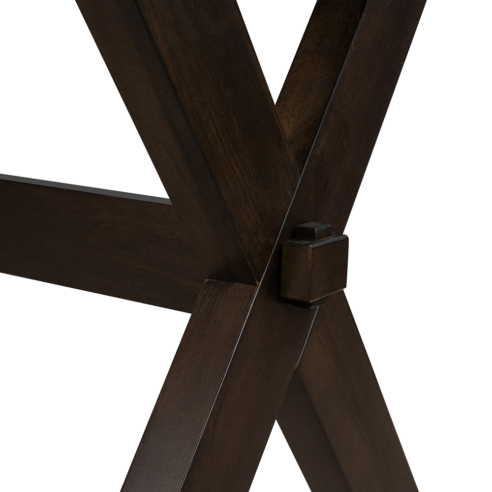 TOPMAX Farmhouse Rustic Wood Dining Table with X-shape Legs, for Small Apartment, Studio, Kitchen - Brown