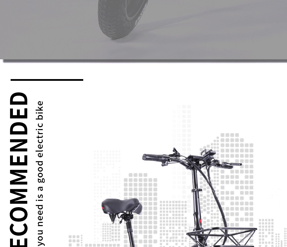 CMACEWHEEL Y20 Electric Moped Bike 20 x 4.0 Fat Tires Five Speeds 750W Motor 15AH Battery Smart Display Alloy integrated Wheels - Black