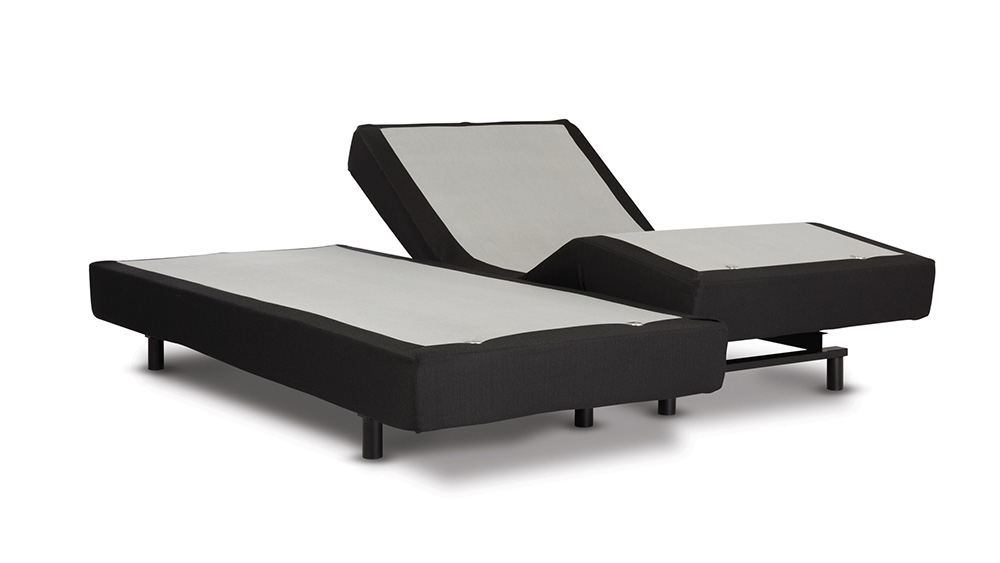 InMotion S86 King-Size Adjustable Split Bed Frame Base with Remote Control, Relieve Stress and Pain - Black