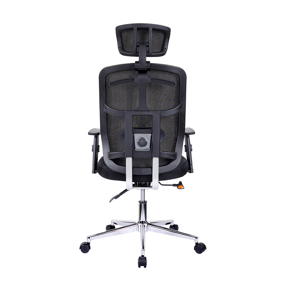 Techni Home Office Mesh Adjustable Rotatable Gaming Chair with Ergonomic High Backrest and Lumbar Support - Black