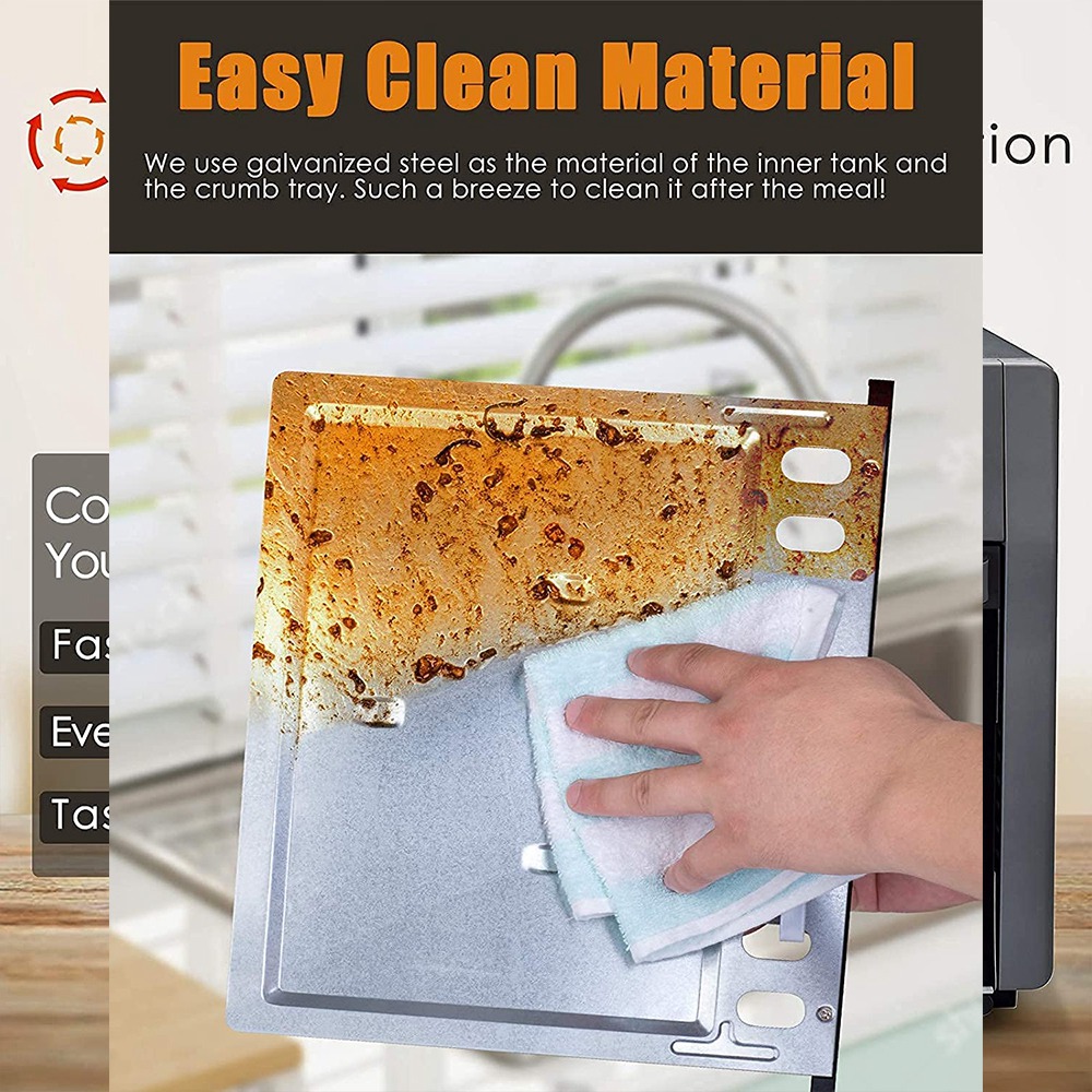 WEESTA KCV18WL Air Oven 23QT Capacity 1300W Power with Air Fry, Roast, Toast, Broil, Bake Function - Gray