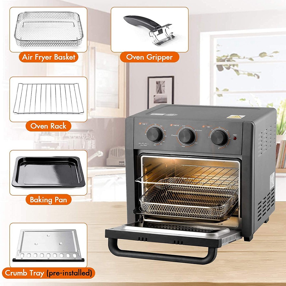 WEESTA KCV18WL Air Oven 23QT Capacity 1300W Power with Air Fry, Roast, Toast, Broil, Bake Function - Gray
