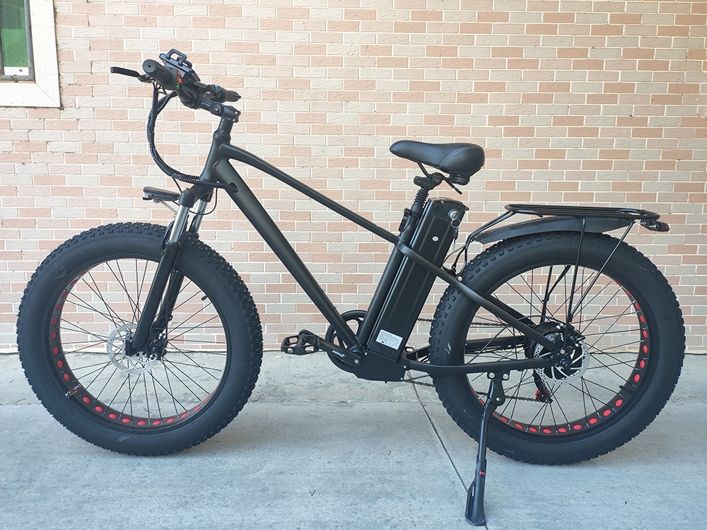 CMACEWHEEL KS26 Electric Moped Bicycle 26 x 4 Inch Fat Tire Three Modes 750W Motor Max Speed 45km/h 20AH Battery Up To 100km Range Disc Brake - Black